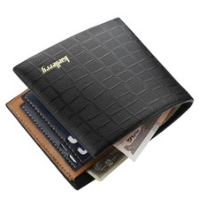 Men's Leather Thin Bifold Wallet Small Credit Card Holder Purse Billfold Clutch
