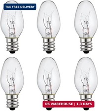 Wax Warmer Light Bulbs 15 Watt,E12 Candelabra Base Salt Lamp Bulbs,C7 Light Bulb