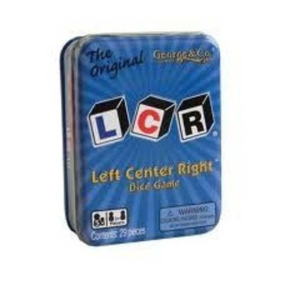 LCRAA Left Center RightTM Dice Game - Blue Tin - George & Company LLC