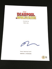 RYAN REYNOLDS SIGNED AUTOGRAPH DEADPOOL WOLVERINE MOVIE SCRIPT BECKETT BAS E