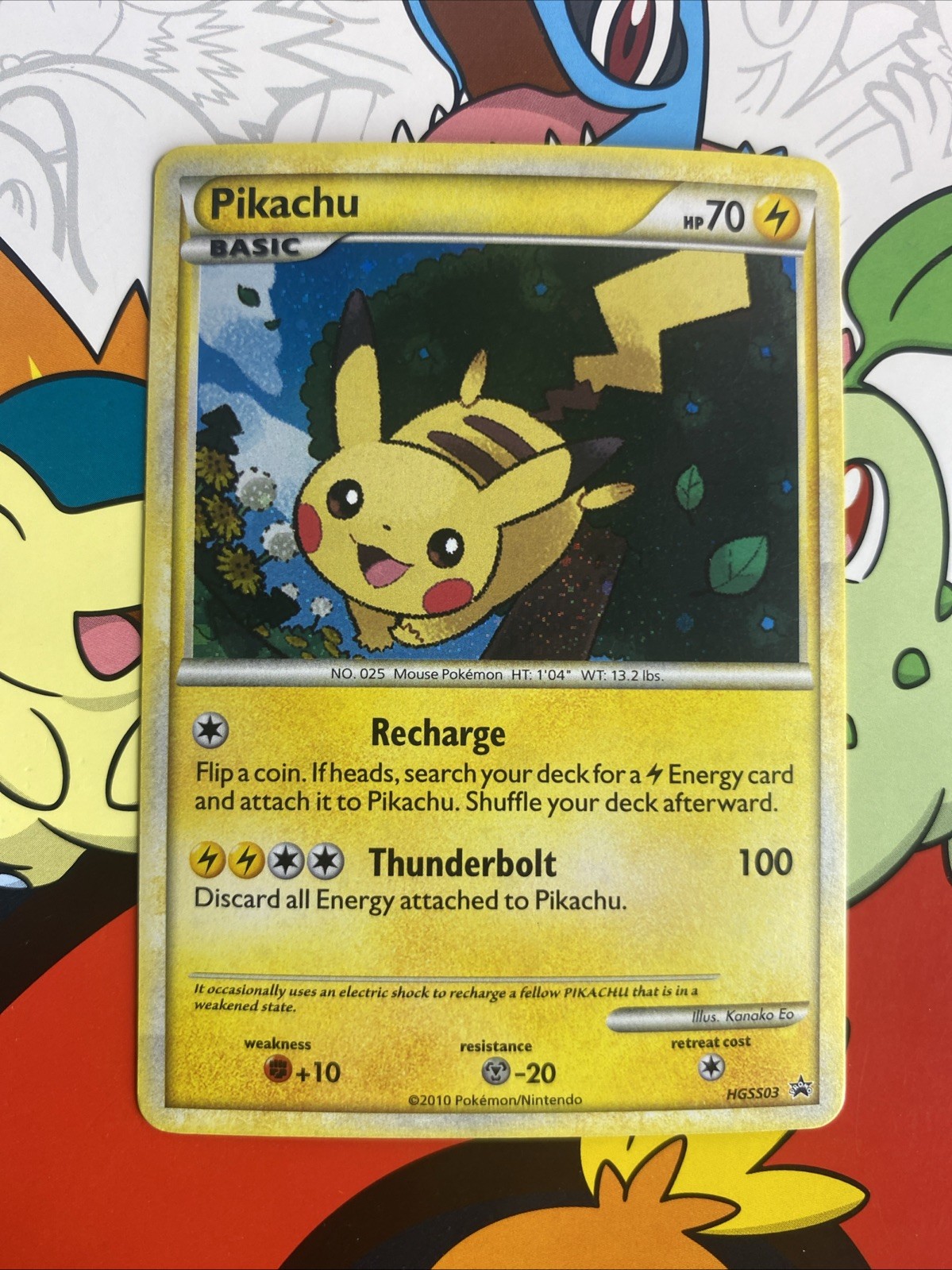 Pikachu HGSS03 Heart Gold Soul Silver Holo Pokemon TCG LP #1087