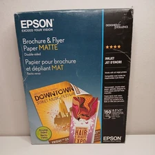 EPSON Brochure and Flyer Paper Matte 8.5" X 11" 150 Sheets New S042384
