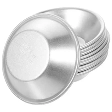 10pcs egg tart tin Tart Dish Egg Tart Cup Stainless Steel Cake Molds