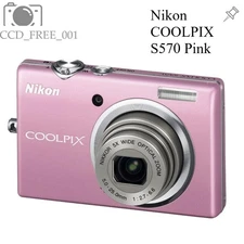 Nikon COOLPIX S570 Digital Camera 12MP 5x Optical Zoom Pink Fast shipping