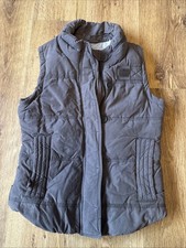 Superdry Academy Gilet Grey Feather Padding Small Body Warmer With Pockets VGC