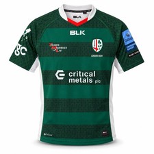 2022/2023 BLK LONDON IRISH HOME RUGBY JERSEY UNION SHIRT MENS GREEN SIZE L