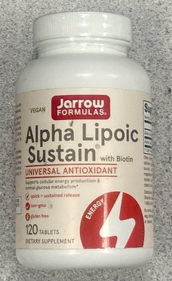 120 tablets Jarrow Formulas Alpha Lipoic Sustain w/ Biotin *SEALED* Exp 6/2027