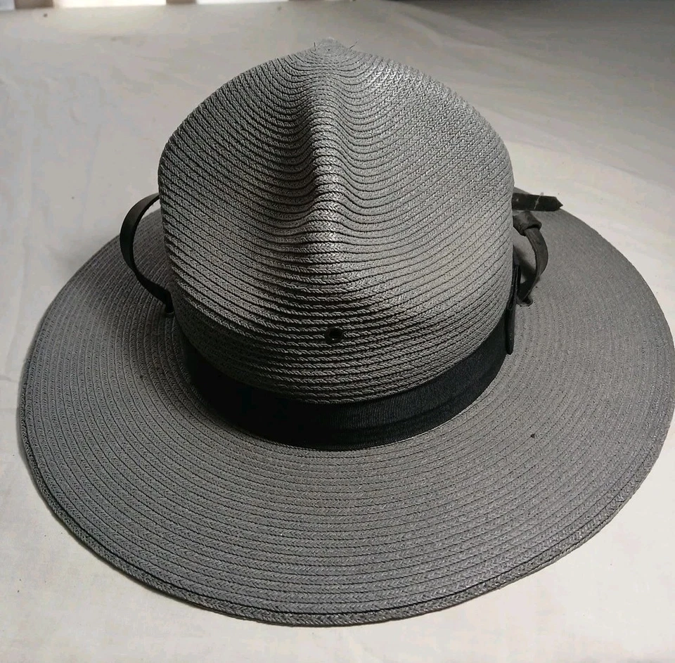 Винтажная шляпа государственного солдата размер 7 3/4, 62 The Lawman Milan самоформирующаяся темно-серая - Изображение 4 из 4