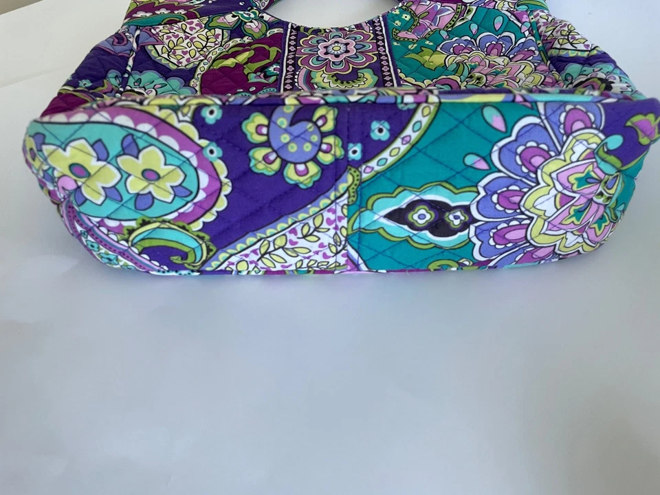 Bolso Bandolera Vera Bradley Dos Vías Púrpura Brezo Convertible Correa Paisley Foto 3 de 4