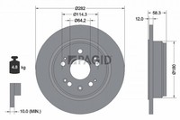 2X Pagid Bremsscheibe 54445N FüR Honda FR 5 BE Stream RN BE1 16V RN1 BE3 RN3 BE5