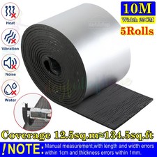50M Camper Van Insulation Thermal Thermo Liner Foil Foam 10mm Sound Deadening UK