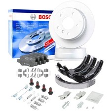 BOSCH Bremsscheiben 258mm + Bel&auml;ge Bremsbacken Hinten f&uuml;r MERCEDES W169 W245
