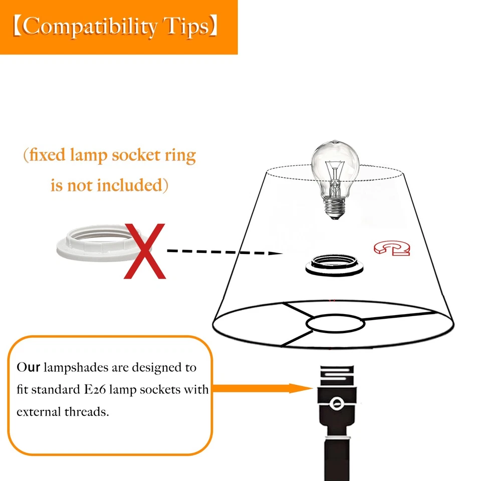 Juego de 2 pantallas de lámpara plisadas beige estilo imperio para lámparas de mesa E26 Uno Fitter Foto 2 de 4