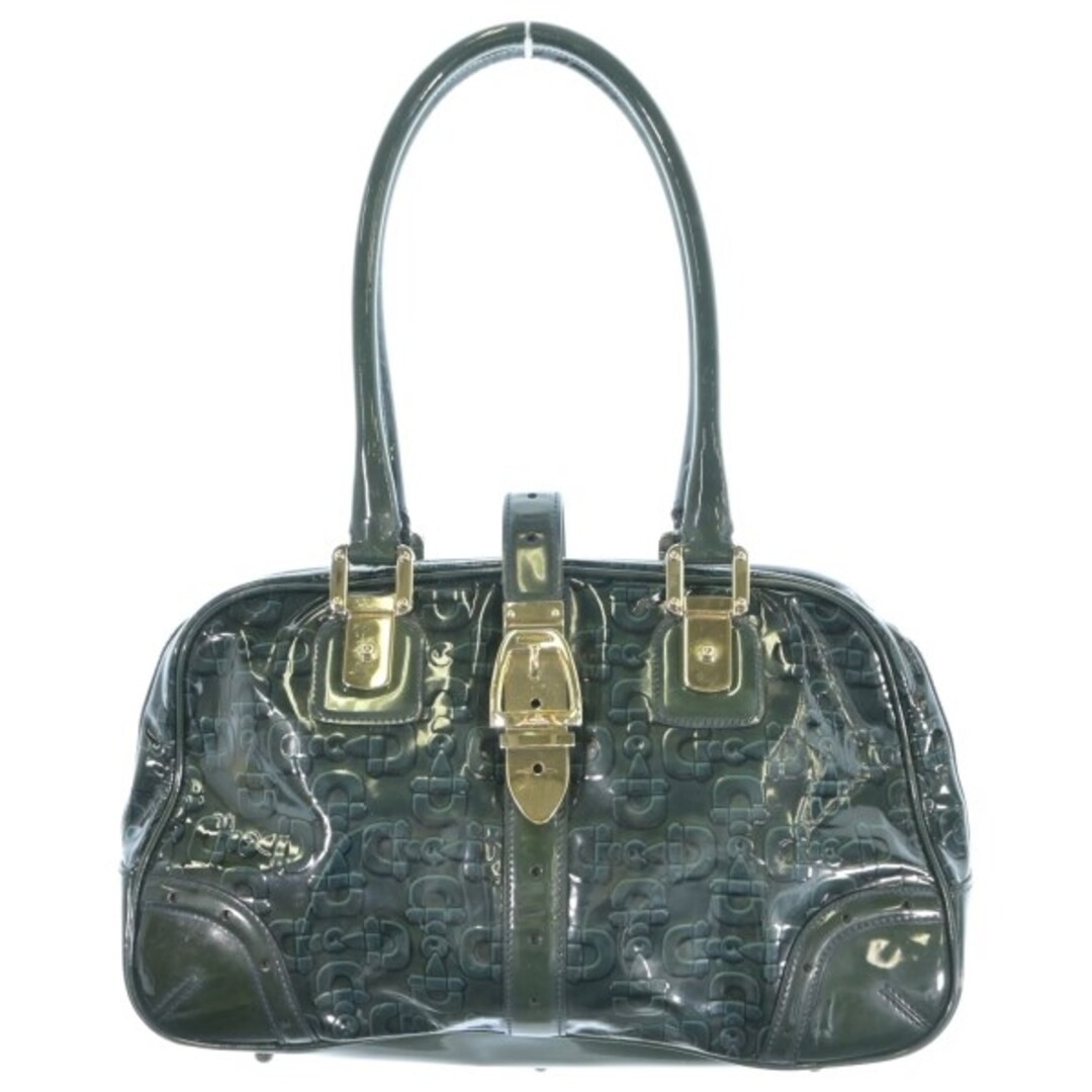 Gucci Green Leather Handbag Women Used Sailor Bag Free Shipping