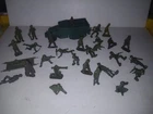 VTG MPC Marx  Soldiers Green Army Men & Vehicle Military Plastic Playset Figures