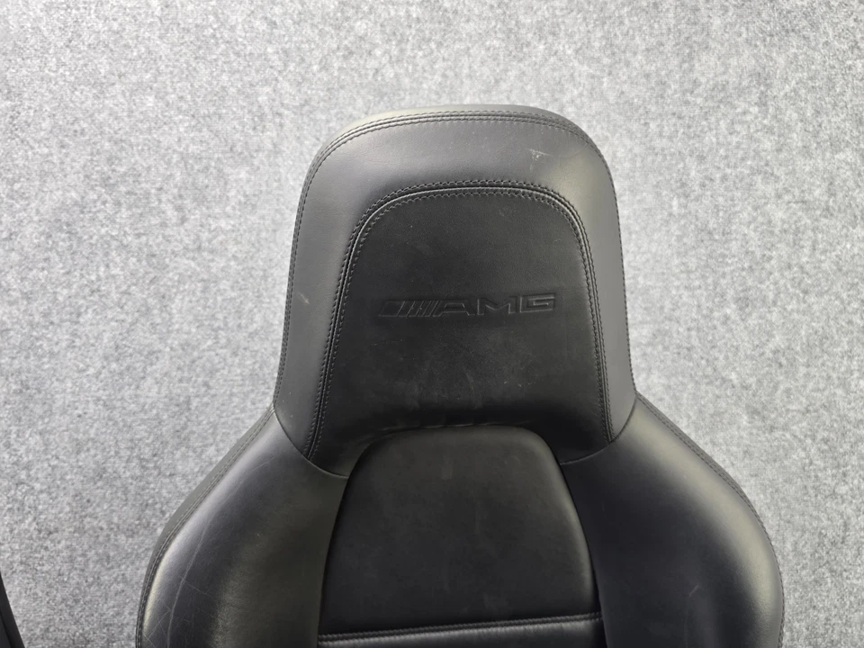 Mercedes W204 C63 Front Seats Amg Seat Leather Black oem - Image 2 of 4