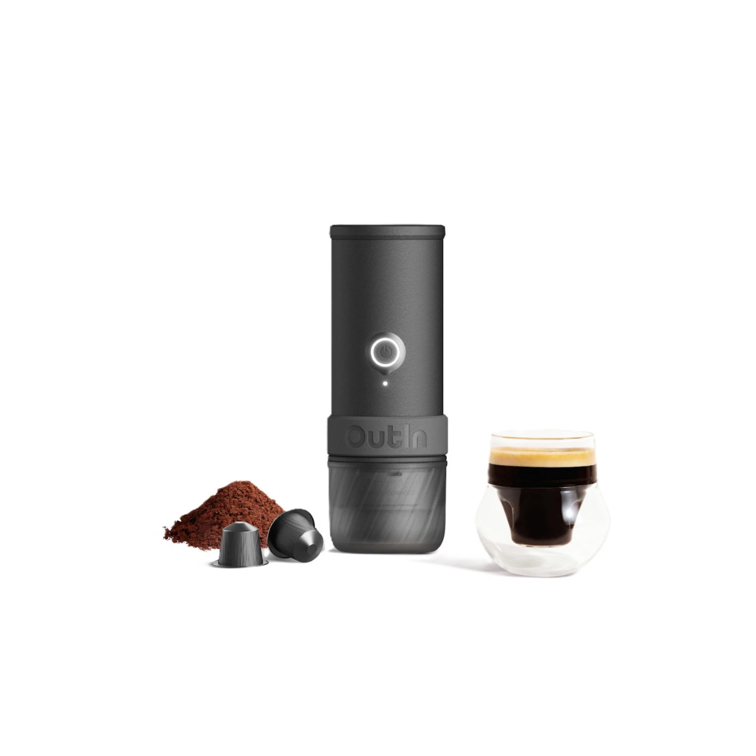 Outin Mino Portable Electric Espresso Machine (Space Grey)