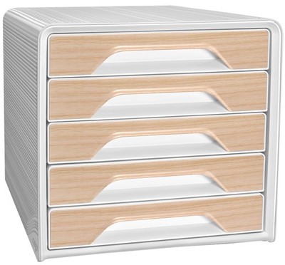 CEP Schubladenbox Smoove Silva 5 Schübe weiß/Buche