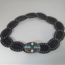 vintage SOUTHWESTERN buckle belt CONCHO leather 40 native american indian RODEO