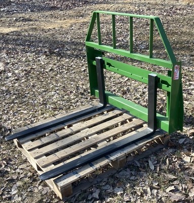 Kivel 42 In Forks-2000lb Pallet Forks for John Deere Tractors-Hook & Pin Mount