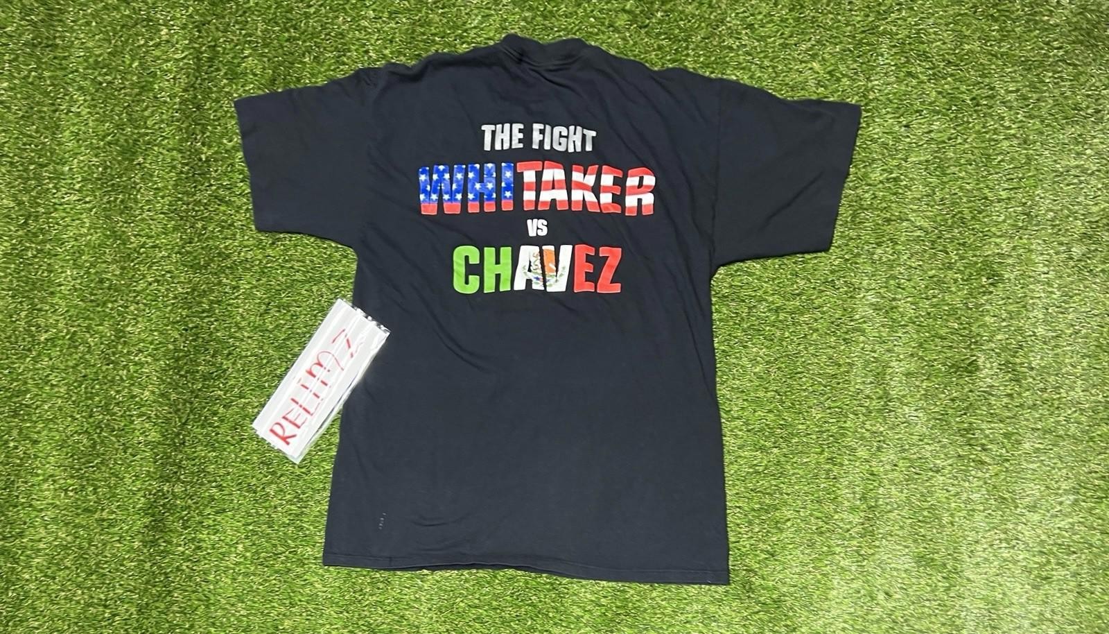Boxing 1993 Brockum The Fight Whitaker vs Chavez USA Mexico Shirt Vtg XL Alamo