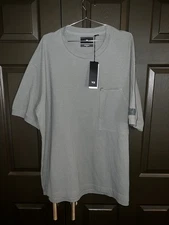 Adidas Y-3 Yohji Yamamoto Logo T-shirt Mens Large Blue Tee Short Sleeve