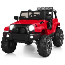 Costway 12V Kids Ride On Truck Car w/ Remote MP3 Music LED Light Red