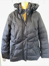 Black Fitted Puffer Jacket Juniors M Fits Women  s Size Small