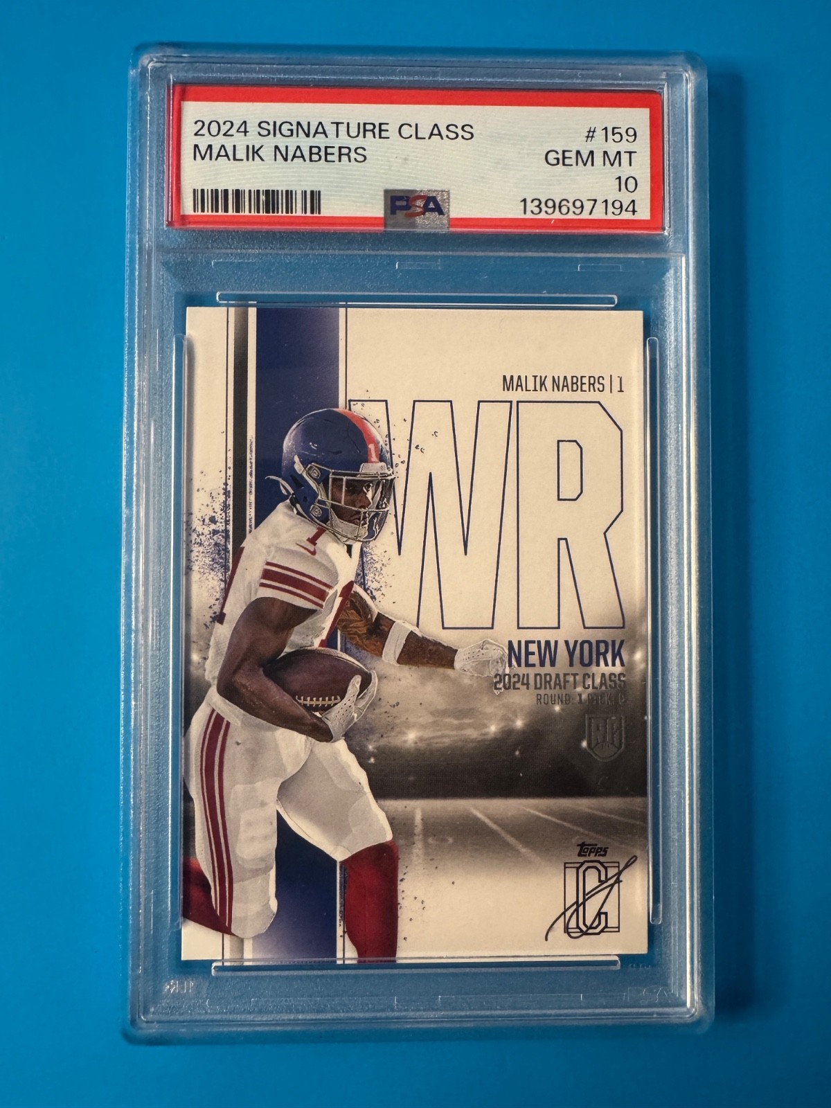 Malik Nabers Topps Signature Class #159 Base