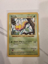 1995 weedle pokemon card value 69/102 - - Common - Unlimited Edition Grass Rarity Weedle (Card #69/102 *Shadowless Borders*)