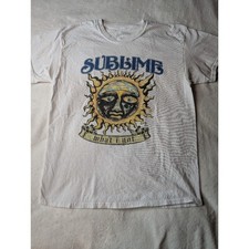 Sublime White Vintage Graphic Short Sleeve Tee - Sun Design