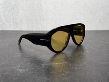 TOM FORD BRONSON SUNGLASSES FT 1044 SHINY BLACK w/YELLOW LENS 01E SHIPS TODAY