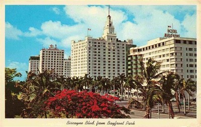 MIAMI Florida USA Biscayne Boulevard from Bayfront Park
