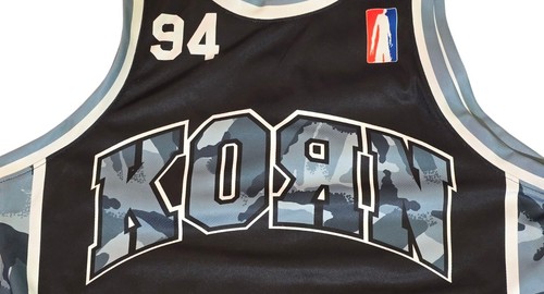 koRn '94 FREAK Blue Camouflage Sleeveless 2 sided Women's Small Jersey T Shirt - Picture 2 of 6