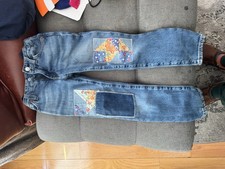 Polo Ralph Lauren Girls Slim Boyfriend Patchwork Denim Jeans Size 5