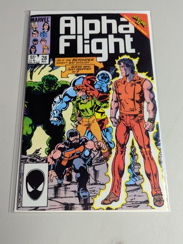 ALPHA FLIGHT #28 - HULK BEYONDER 1985 MARVEL COMIC COPPER AGE JOHN BYRNE BOARDED - Picture 6 of 6