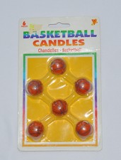 NOS 6 Vintage Amscan Basketball Birthday Cand...