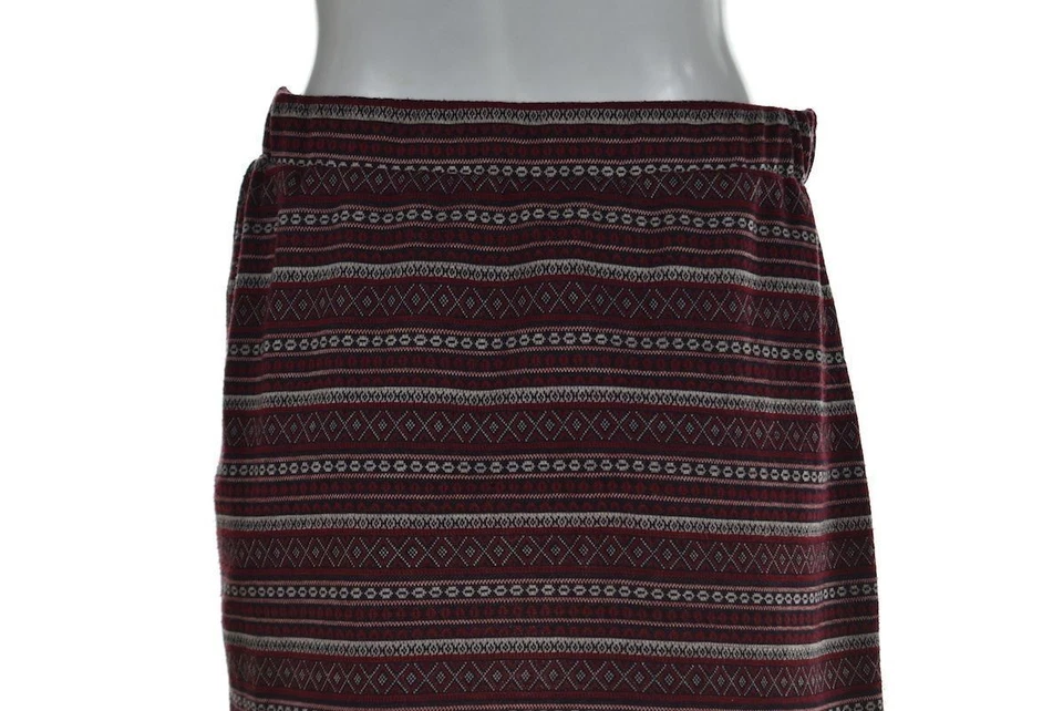 Ya Los Angeles Womens Skirt Size L Red Navy Printed Cotton Mini  Casual - Image 3 of 4