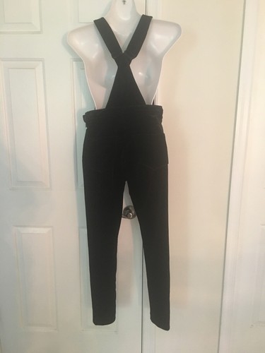 Women’s BlankNYC Black Velour Overalls Brand New With Tags - Picture 3 of 6