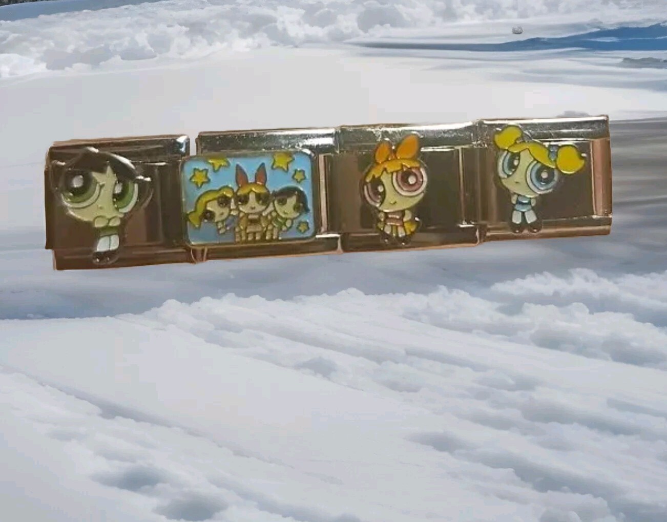 Powerpuff Girls Italian Charms Set Of FOUR Stainless Steel 9mm