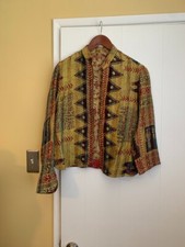Vintage M 100 Silk reversible embroidery silk jacket