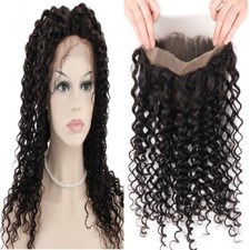  360 Deep Wave Lace Closure Virgin Human Hair 22"x4"x"2" (10"-20")