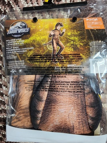 Jurassic World T-Rex Child Costume Size Small 4-6 -NEW!!! - Picture 2 of 2