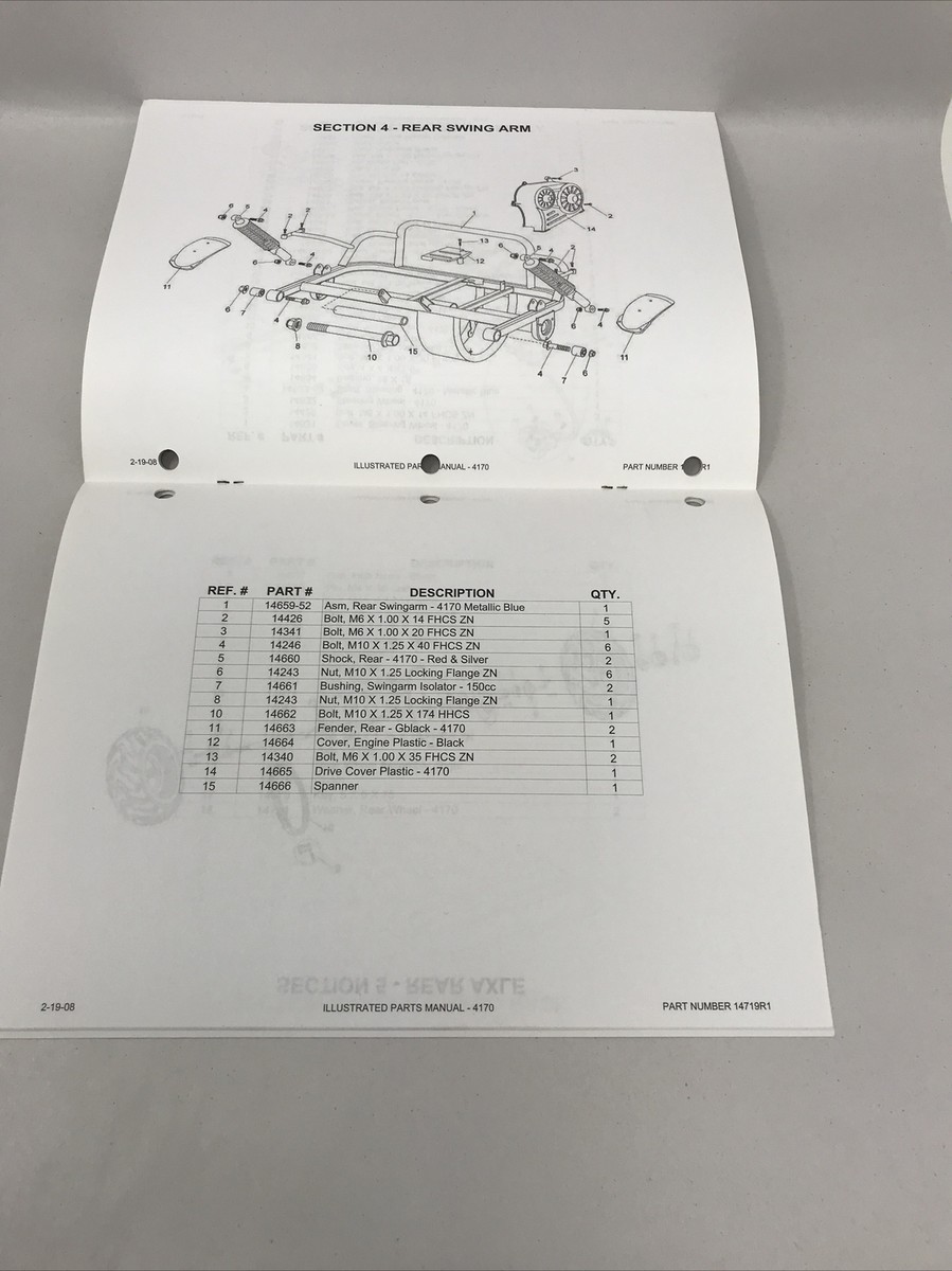 キングダム American Sportworks Fun Kart 4170 Illustrated Parts Manual