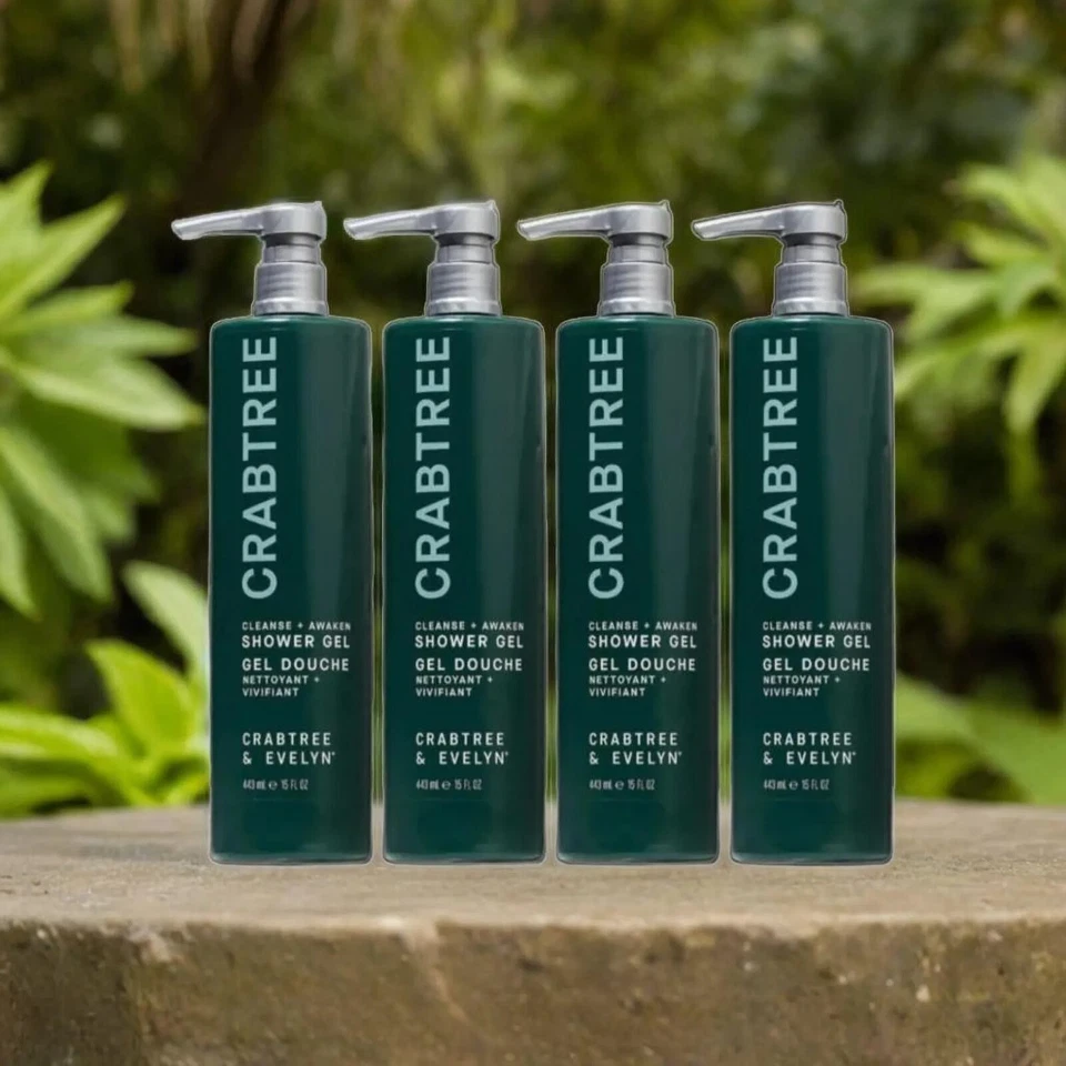 4 x Crabtree & Evelyn Cleanse + Awaken Shower Gel 15Fl. [443ml] NEW! - Image 3 of 4