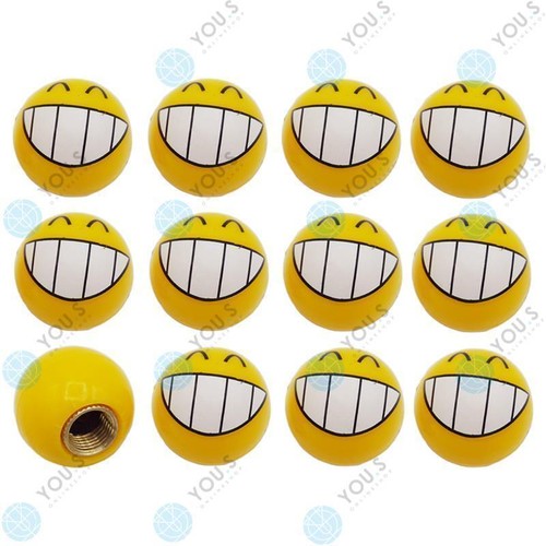 16 Pezzi YOU.S Emozioni 'Ampio Sorriso' Tappi Valvola + Guarnizione Per Auto PKW