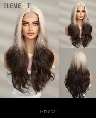 Element Synthetic Lace Front Wig. Middle Part | eBay
