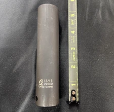 QTY 1 NEW SUNEX 226XD 13/16" BLACK OXIDE 1/2" DRIVE EXTRA DEEP IMPACT SOCKET