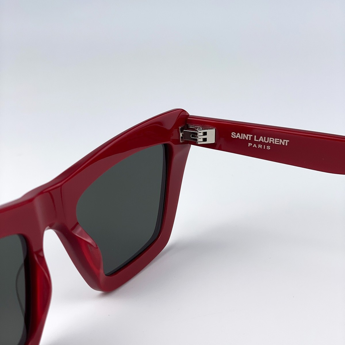 Saint Laurent Women AUTHENTIC Sunglasses Red Grey Cat Eye  display picture 1