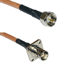 RG400 F MALE to BNC Flange Female RF Cable FAST-SHIP LOT